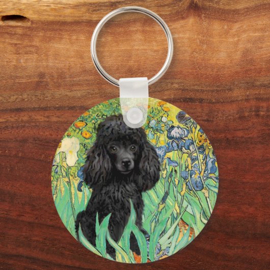 Poodle (schwarz 1) - Ire Schlüsselanhänger (Vorderseite)