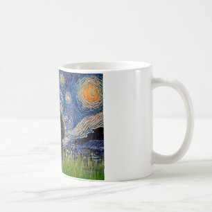 Poodle (schwarz 1) - Starry Night Kaffeetasse
