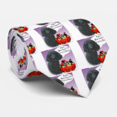 Poodle (schwarz) Halloween Candy Krawatte (Gerollt)