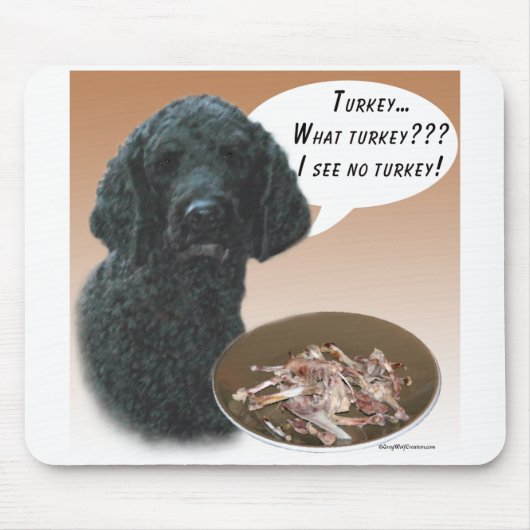 Poodle (schwarz) Türkei Mousepad (Vorne)