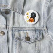 Poodle (schwarz überzogen) Boo Button (Beispiel)