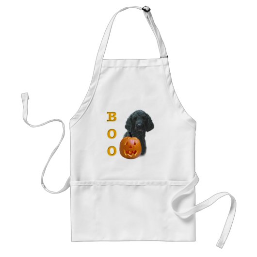 Poodle (schwarz überzogen) Boo Schürze (Vorne)