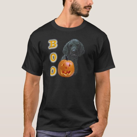 Poodle (schwarz überzogen) Boo T-Shirt (Vorderseite)