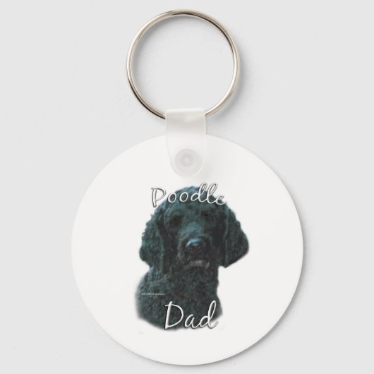 Poodle (schwarz) Vater 2 Schlüsselanhänger (Vorderseite)
