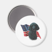 Poodle (schwarze Flagge) Magnet (Vorderseite/Rückseite)