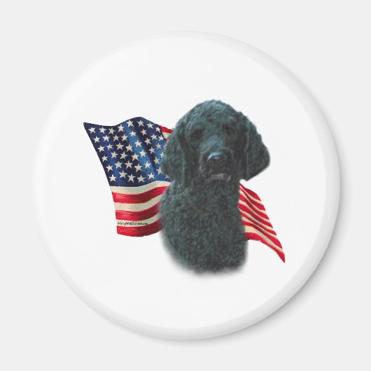 Poodle (schwarze Flagge) Magnet (Vorne)