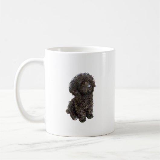 Poodle - Schwarzes Spielzeug Kaffeetasse (Links)