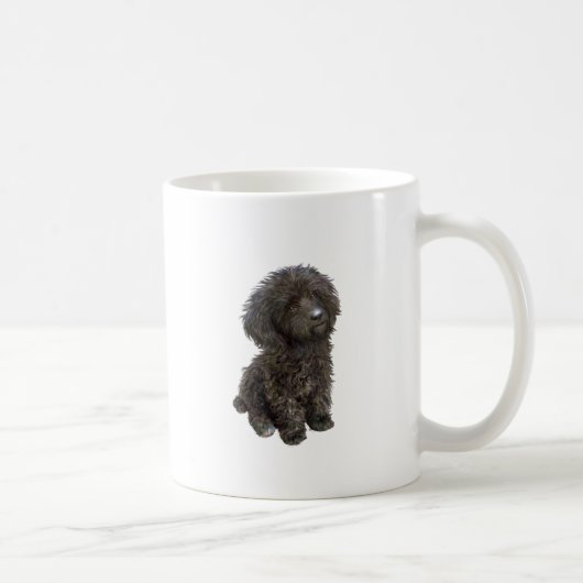 Poodle - Schwarzes Spielzeug Kaffeetasse (Rechts)