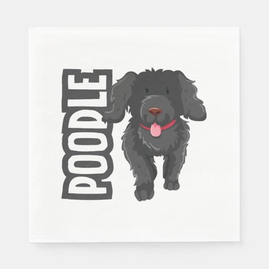 Poodle Serviette (Vorderseite)