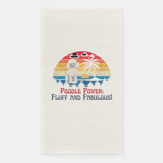 Poodle Serviette (Vorderseite)