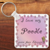 Poodle Shopping Schlüsselanhänger (Vorderseite)