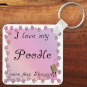 Poodle Shopping Schlüsselanhänger (Rückseite)