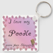 Poodle Shopping Schlüsselanhänger (Rückseite)