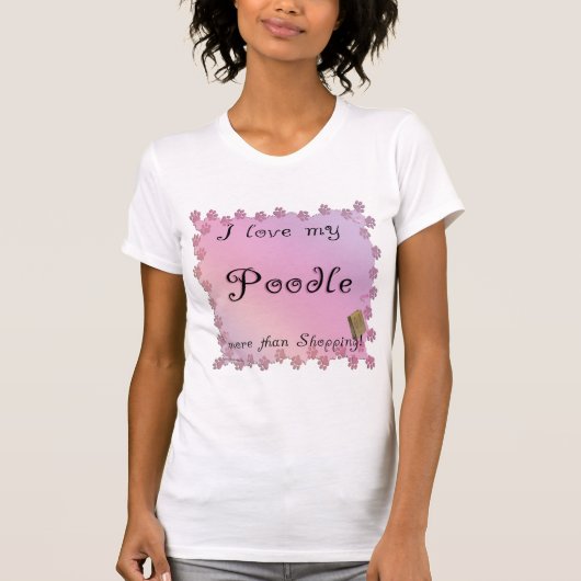 Poodle Shopping T-Shirt (Vorderseite)