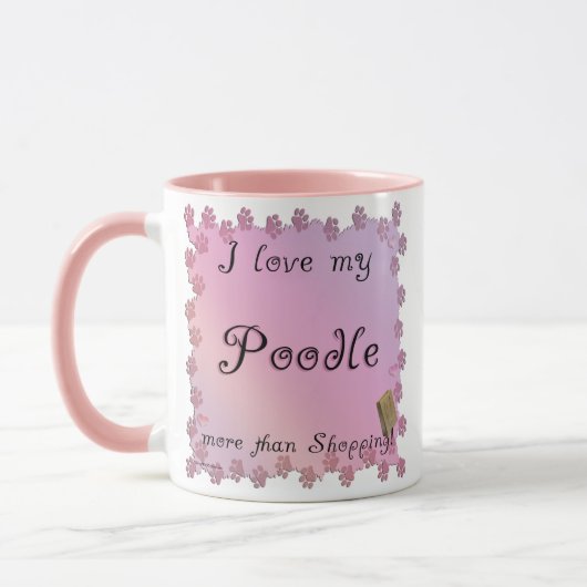Poodle Shopping Tasse (Links)
