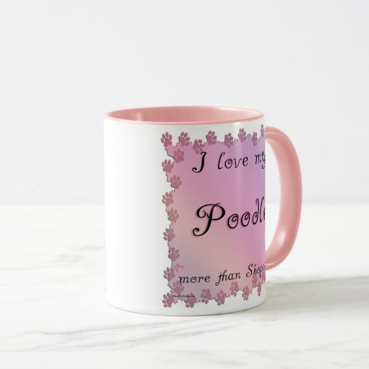 Poodle Shopping Tasse (VorderseiteRechts)