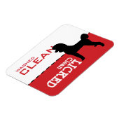 Poodle Silhouette Dog Geschirrspüler Zeichenmagnet Magnet (Linke Seite)