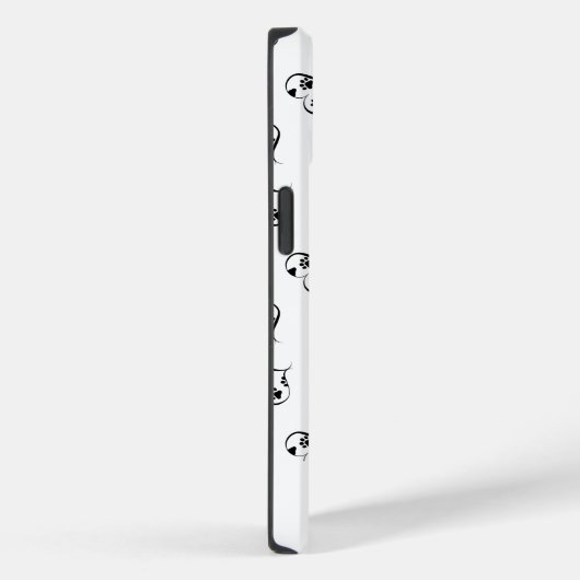 Poodle-Silhouette-Herz und Paw-Drucke Case-Mate iPhone Hülle (Rückseite / Rechts)