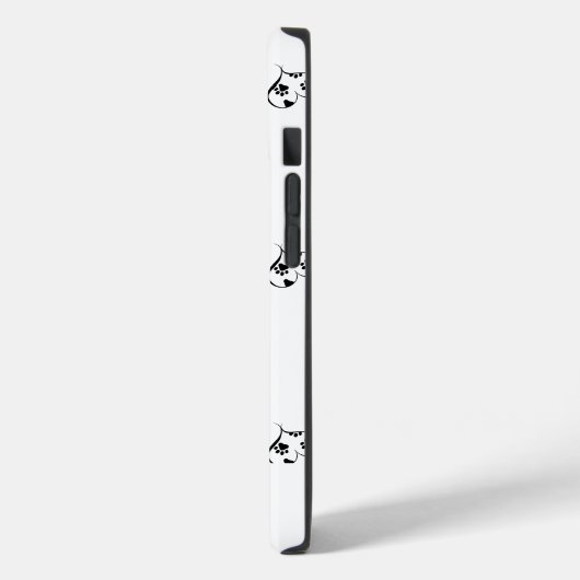 Poodle-Silhouette-Herz und Paw-Drucke Case-Mate iPhone Hülle (Rückseite / Links)