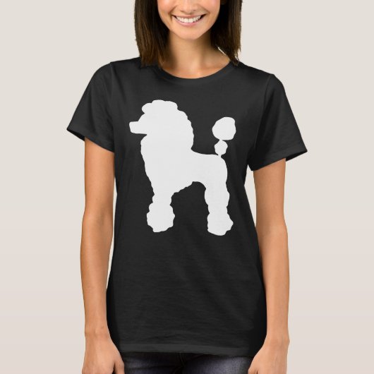 Poodle Silhouette Hund züchtet Poodle Outfit T-Shirt (Vorderseite)