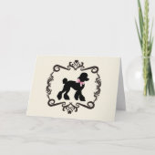 Poodle Silhouette Karte (Vorderseite)