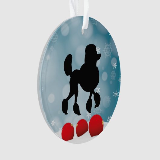 Poodle Silhouette Ornament (Vorderseite)