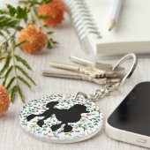 Poodle Silhouette Schlüsselanhänger (Vorderseite rechts)