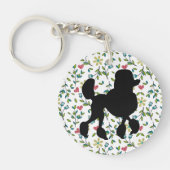 Poodle Silhouette Schlüsselanhänger (Vorderseite)