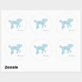 poodle silhouette sticker プードルのシール (Blatt)