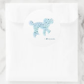 poodle silhouette sticker プードルのシール (Tasche)