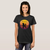 Poodle Silhouette Sunset Colors T-Shirt (Vorne ganz)