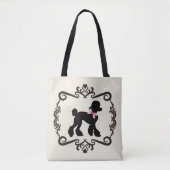 Poodle Silhouette Tasche (Vorderseite)