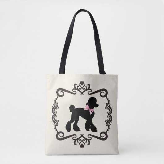 Poodle Silhouette Tasche (Vorderseite)