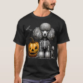 Poodle Skeleton Jack O Lantern Funny Dog Halloween T-Shirt (Vorderseite)