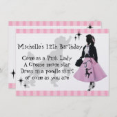 Poodle Skirt Fun Einladung (Vorne/Hinten)