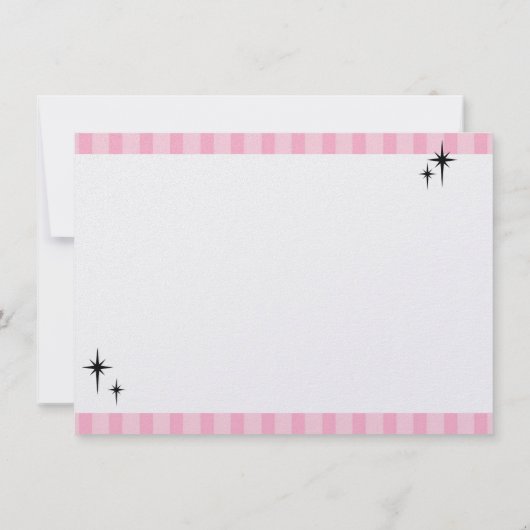 Poodle Skirt Fun Einladung (Rückseite)