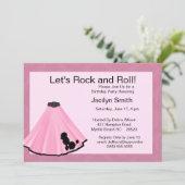 Poodle Skirt Geburtstagsfeier Einladungen (Stehend Vorderseite)