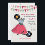 Poodle Skirt Hop Party Einladung<br><div class="desc">Es ist zurück in den 50er Jahren mit dieser Poodle-Rock-Einladung. Ideal für Partys, Geburtstagsfeiern und vieles mehr. (Party Flags Vector von Vecteezy). (Wasserfarben Vektoren von Vecteezy). Die Karte lässt sich leicht mit Ihren Formulierungen, Schriftart und Schriftart anpassen. Nicht genau das, was Sie suchen? Alle unsere Produkte können auf Ihre Bedürfnisse...</div>