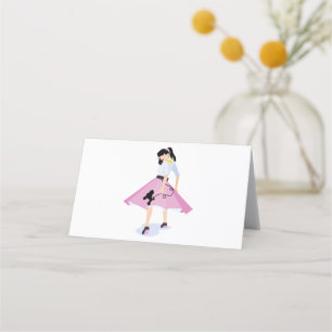 Poodle Skirt Platzkarte