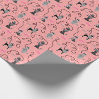 Poodle Skirt Retro Pink and Black 50s Pattern
