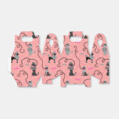 Poodle Skirt Retro Pink and Black 50s Pattern Geschenkschachtel (Ungefaltet)