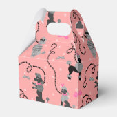 Poodle Skirt Retro Pink and Black 50s Pattern Geschenkschachtel (Vorderseite)