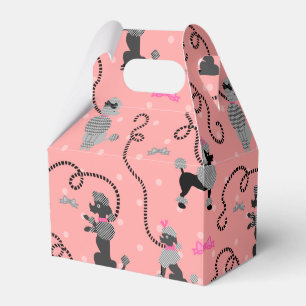 Poodle Skirt Retro Pink and Black 50s Pattern Geschenkschachtel