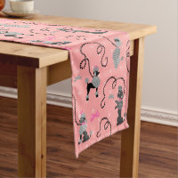 Poodle Skirt Retro Pink and Black 50s Pattern