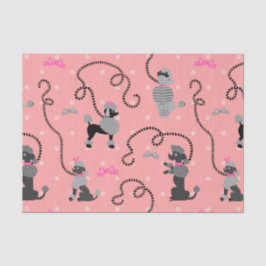 Poodle Skirt Retro Pink and Black 50s Pattern Seidenpapier