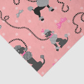 Poodle Skirt Retro Pink and Black 50s Pattern Seidenpapier (Ausschnitt)