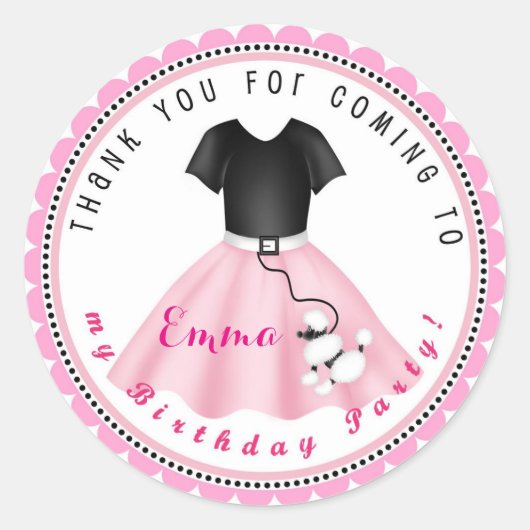 Poodle Skirt Sock Hop Stickers (Vorderseite)