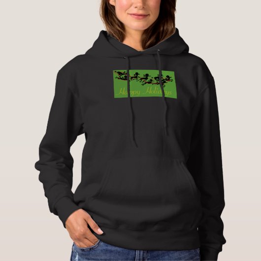 Poodle Sleigh Hoodie (Vorderseite)