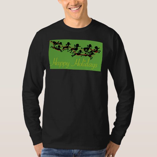 Poodle Sleigh T-Shirt (Vorderseite)