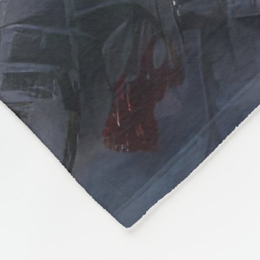 Poodle Snowy Sleigh Weihnachtsdekor Fleecedecke (Ecke)